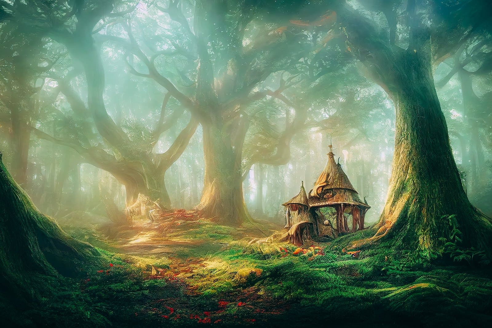 魔女の森と小さな小屋